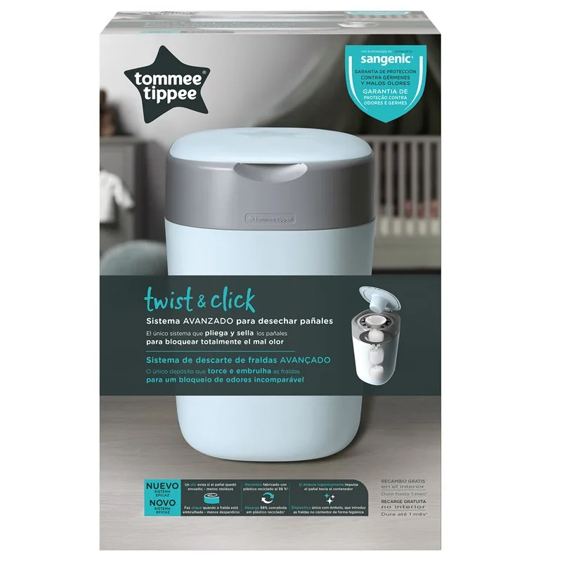 Tommee Tippee Sangenic Twist & Click Cubo de pañales para bebé - imagen 4