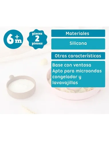 Kiokids plato de silicona antideslizante para bebés forma de oso - imagen 4