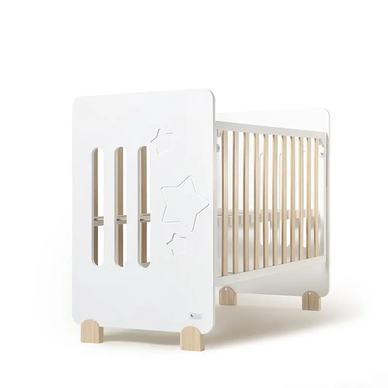 Interbaby Cuna Star Nature – Ecológica de madera natural para bebés
