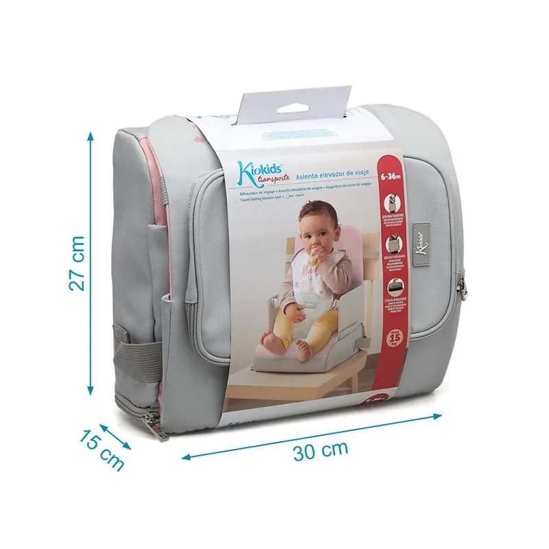 Kiokids trona portátil para bebé compacta con respaldo reclinable - imagen 3