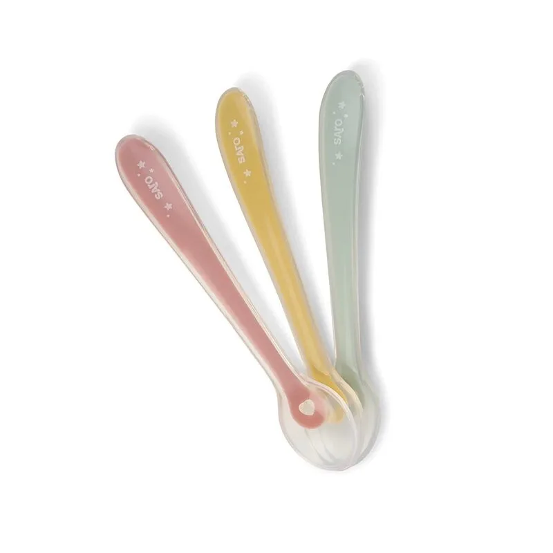 Saro set de cucharas de silicona para alimentación infantil - imagen 2