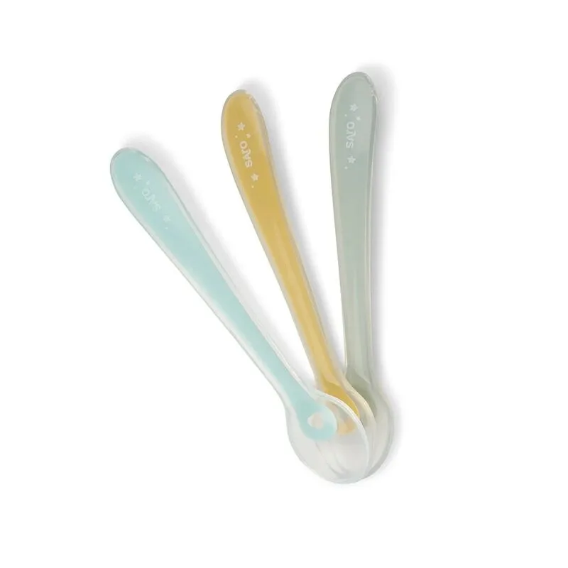 Saro set de cucharas de silicona para alimentación infantil - imagen 3