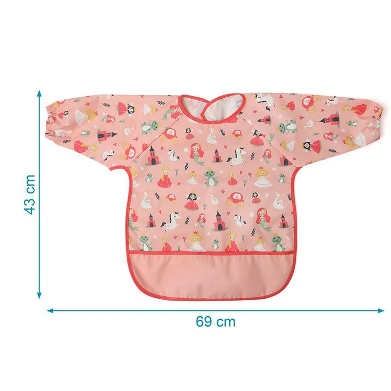 Kiokids Babero con mangas suave y absorbente para comer solo - imagen 4