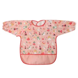 Kiokids Babero con mangas suave y absorbente para comer solo