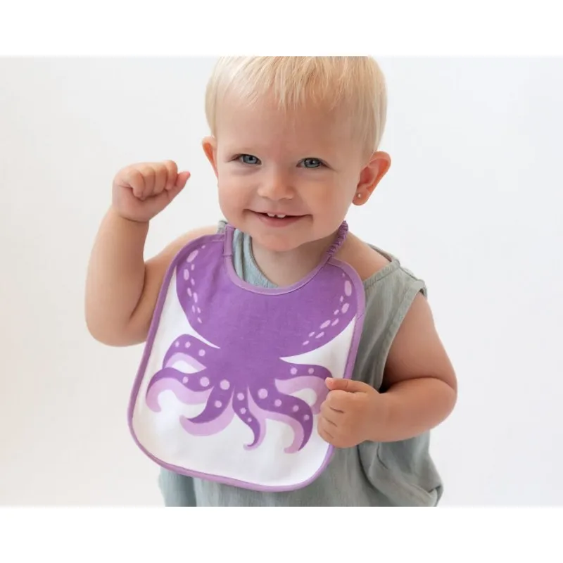 Kiokids Baberos de algodón con animalitos suaves para bebé - imagen 2
