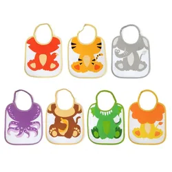 Kiokids Baberos de algodón con animalitos suaves para bebé