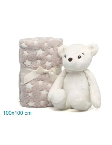 Osito de peluche Kiokids con mantita suave para niños - imagen 5
