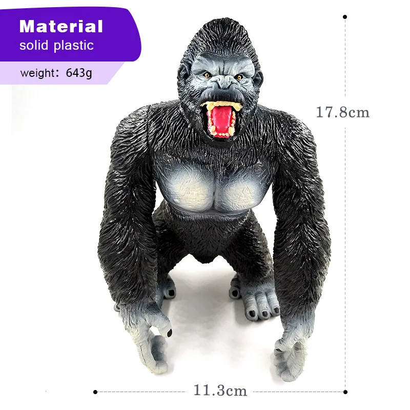 Artificial Big Chimpanzee Gorilla Animal Model Bonsai Figurine Home Decor Miniature Fairy Garden Decoration Accessories Modern - imagen 4