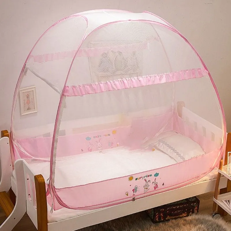 Mosquitera para cuna portátil plegable con dibujos animados exteriores