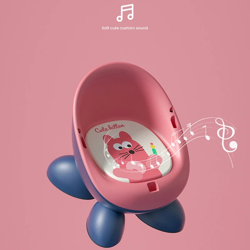 Asiento elevador para bebé, silla de comedor portátil para bebé, taburete ajustable, silla de comedor, respaldo cómodo, sillas de alimentación con sonido - imagen 2