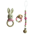 pink bow bunny set A