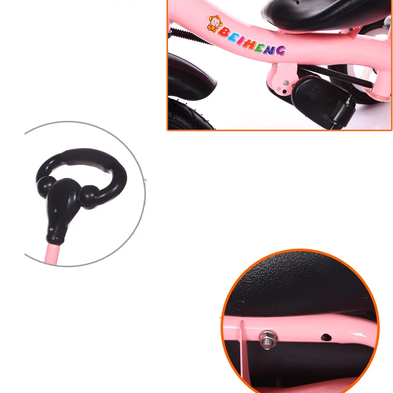 Triciclo para bebé, cochecito de tres ruedas con cesta de almacenamiento, bicicleta para bebé, con asa para 1-5 años - imagen 4