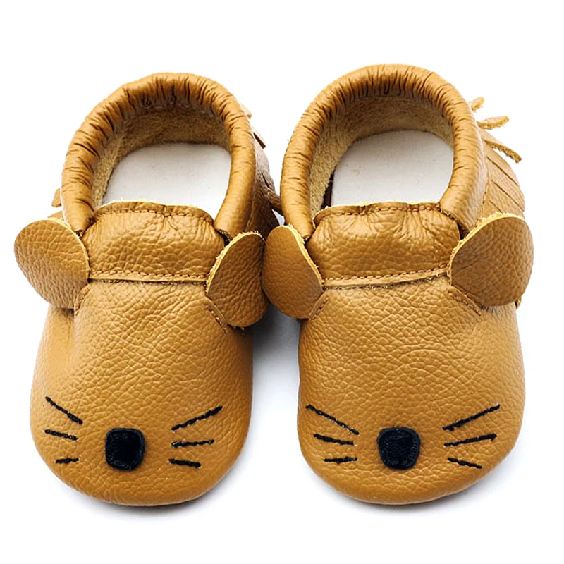 Zapatos de piel de vaca auténtica para bebé, botines de suela suave para recién nacido, mocasines para niños y niñas, Zapatillas para primeros pasos - imagen 2