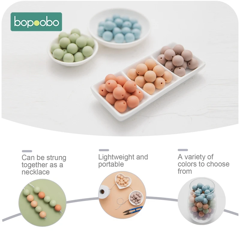 Cuentas de silicona para dentición - Pulseras de lactancia para bebés - imagen 5