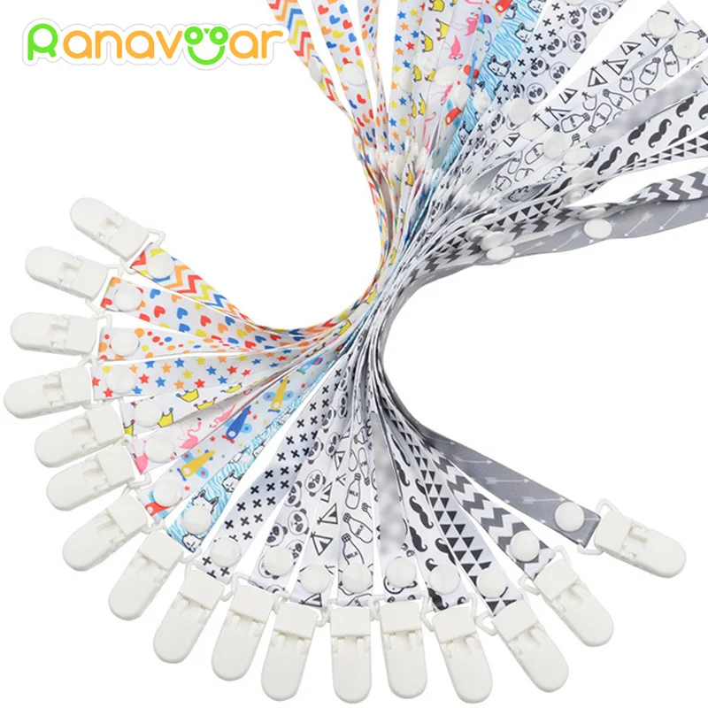 Correas ajustables para chupete de bebé, cadena de juguete, soporte para cinta, Clips para chupete, correa, soporte para pezones, accesorios para pezones infantiles