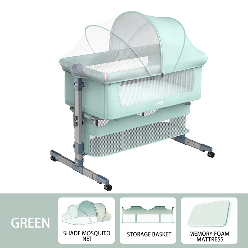 IMBABY Cuna plegable portátil para bebé recién nacido ajustable