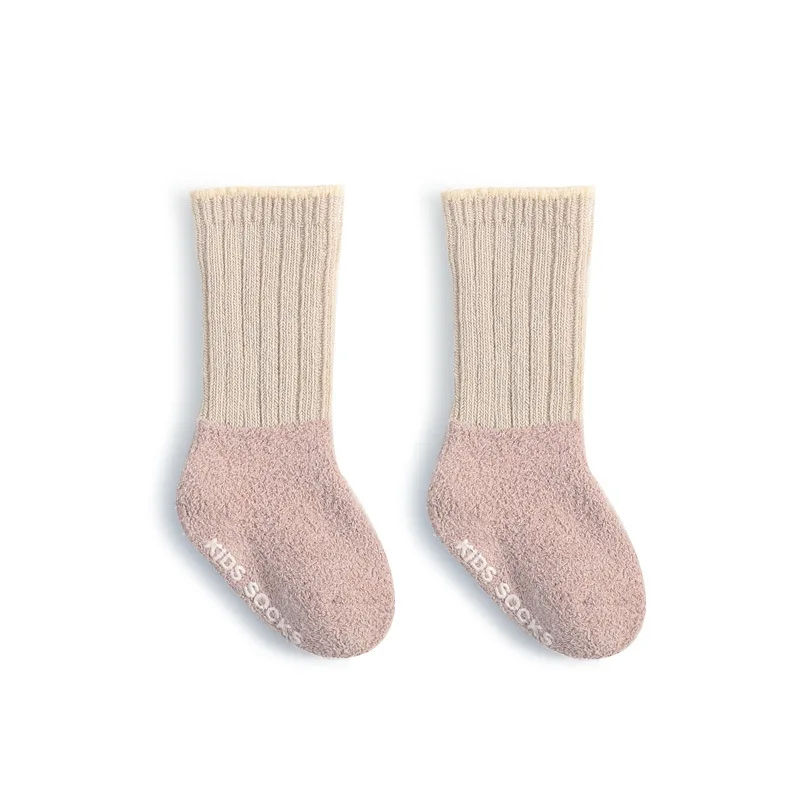 Beige-Pink Socks