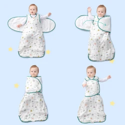 Saco para dormir bebé gasa algodón bambú suave transpirable 0-24 meses