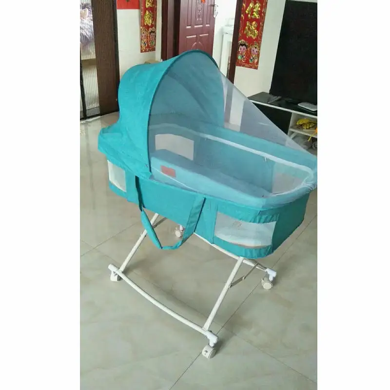 Cuna agitadora plegable para recién nacido – Cama portabebés móvil - imagen 2
