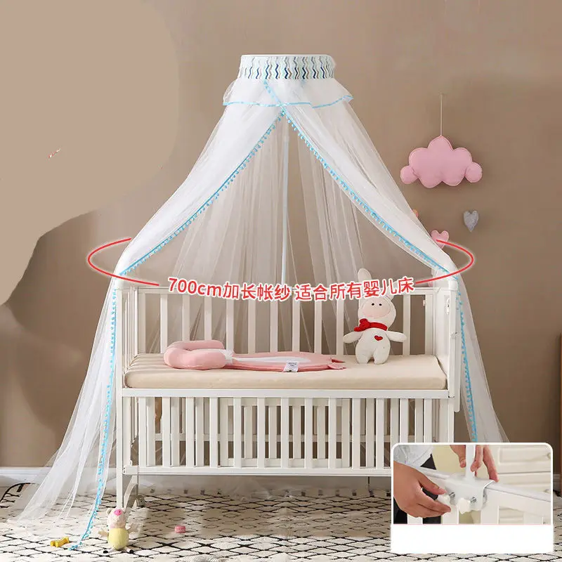 Mosquitera ajustable para cuna de bebé y niño con soporte, redes de tienda de campaña de estilo moderno de princesa para decoración de cama de niños, habitacion B - imagen 4