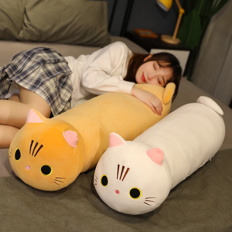 Cojín gato para niños – Peluche largo, suave y mullido para sofá - imagen 2