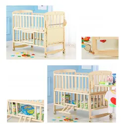 Beedome Cuna extensible con estante – Convertible en cama mecedora