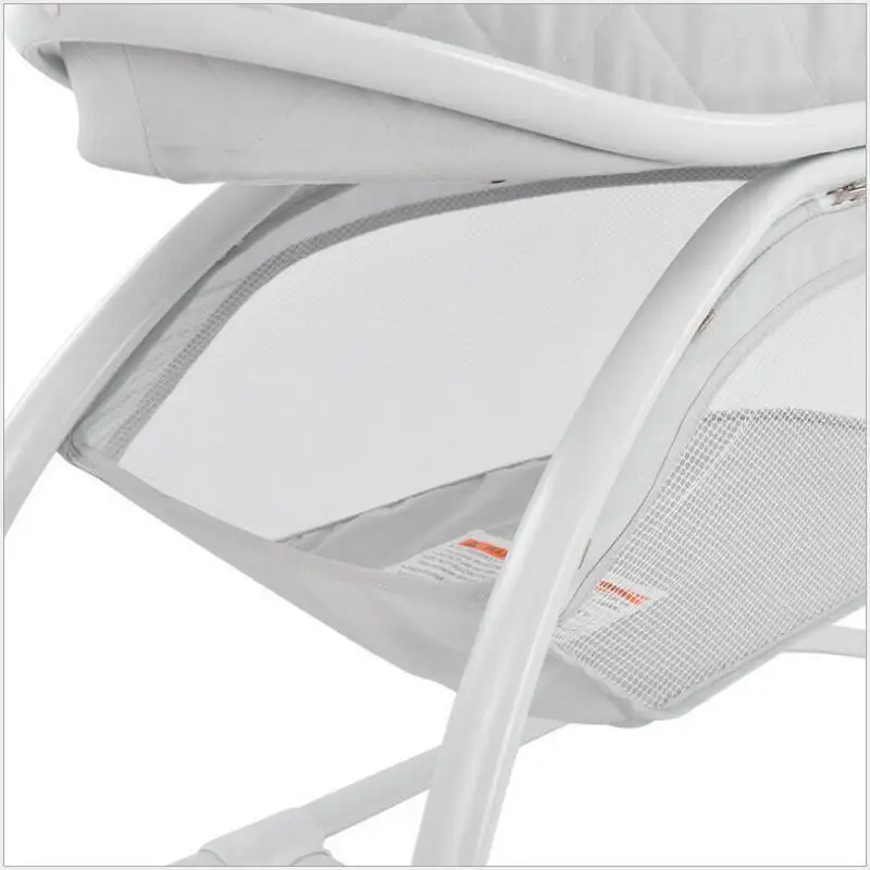 Cama mecedora para bebé 2 en 1 con estante para juguetes, una llave de moisés a cuna, marco de tubo de acero grueso, cuna mecedora musical infantil - imagen 2