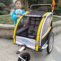 Remolque infantil para bicicleta dos en uno con ruedas inflables