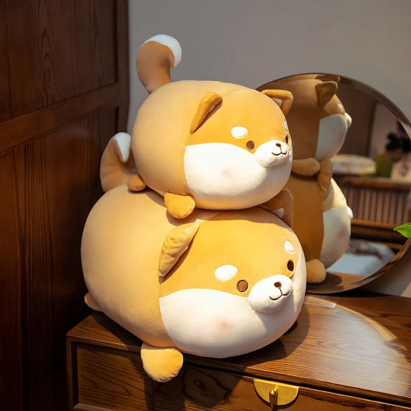 Peluche Shiba Inu kawaii – Cojín suave y almohada decorativa - imagen 4