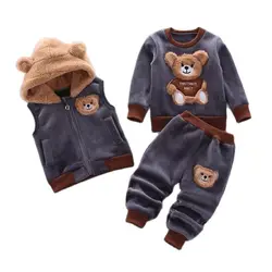 Jersey de algodón con capucha para bebé – Oso