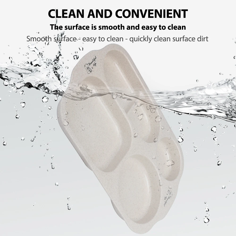 6 unids/set de vajilla para niños y bebés, platos dibujos animados, chico, tazón comida entrenamiento anticaliente, cuchara, tenedor - imagen 3