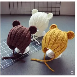Gorro infantil de punto con orejeras – Cálido para invierno
