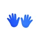1Pair  Blue Hand