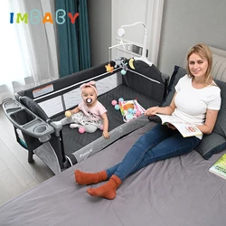 IMBABY Cuna multifuncional con cambiador integrado para bebé