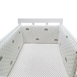 Protector de cuna con estrellas – Cojín acolchado nórdico