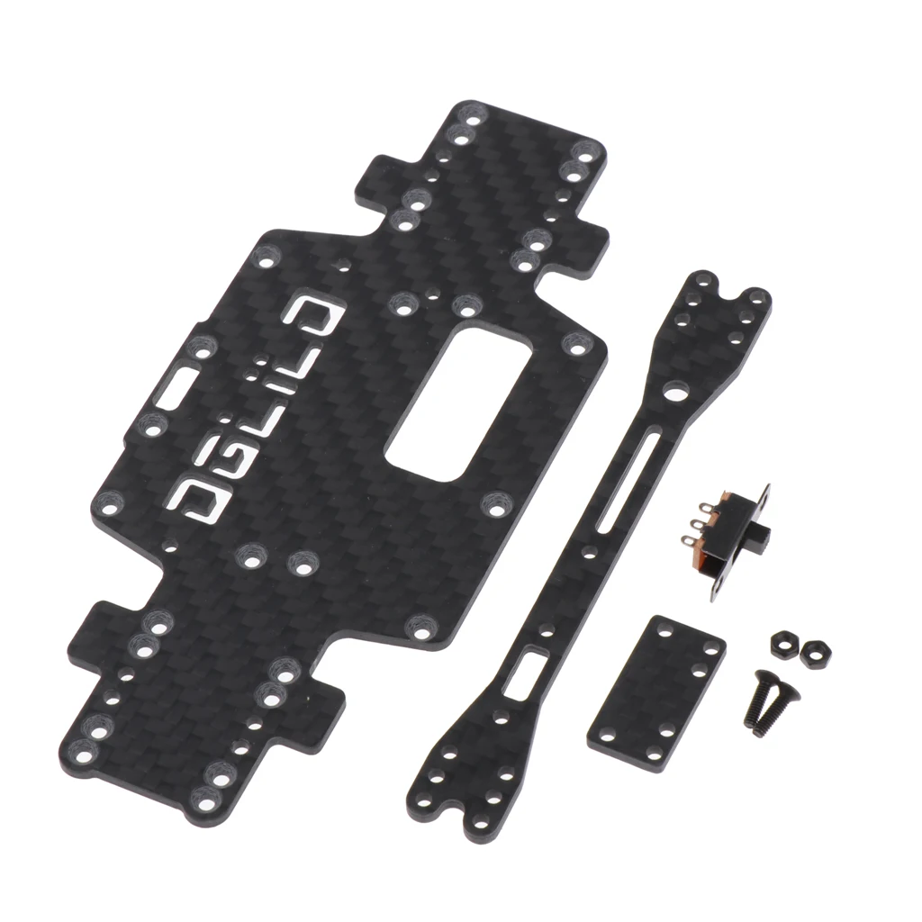 1x Carbon Fiber RC Car Chassis Kit for Wltoys K969 K979 K999 Upgrade Parts