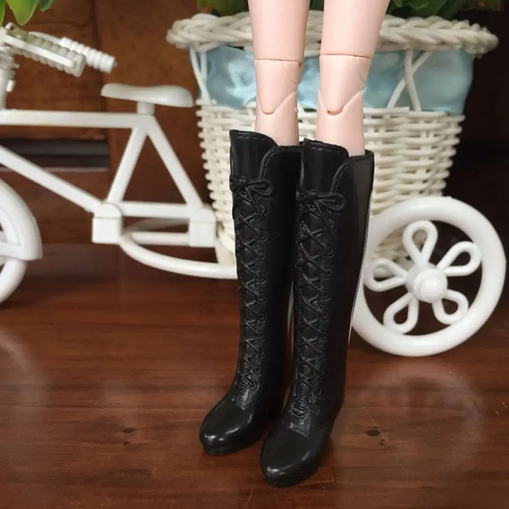 Zapatos de muñeca para mujer, botas de plástico de 2cm de longitud, botas de rodillas largas multiestilos, accesorios para muñecas, 1 par - imagen 4