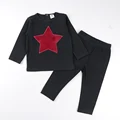 burgundy star set