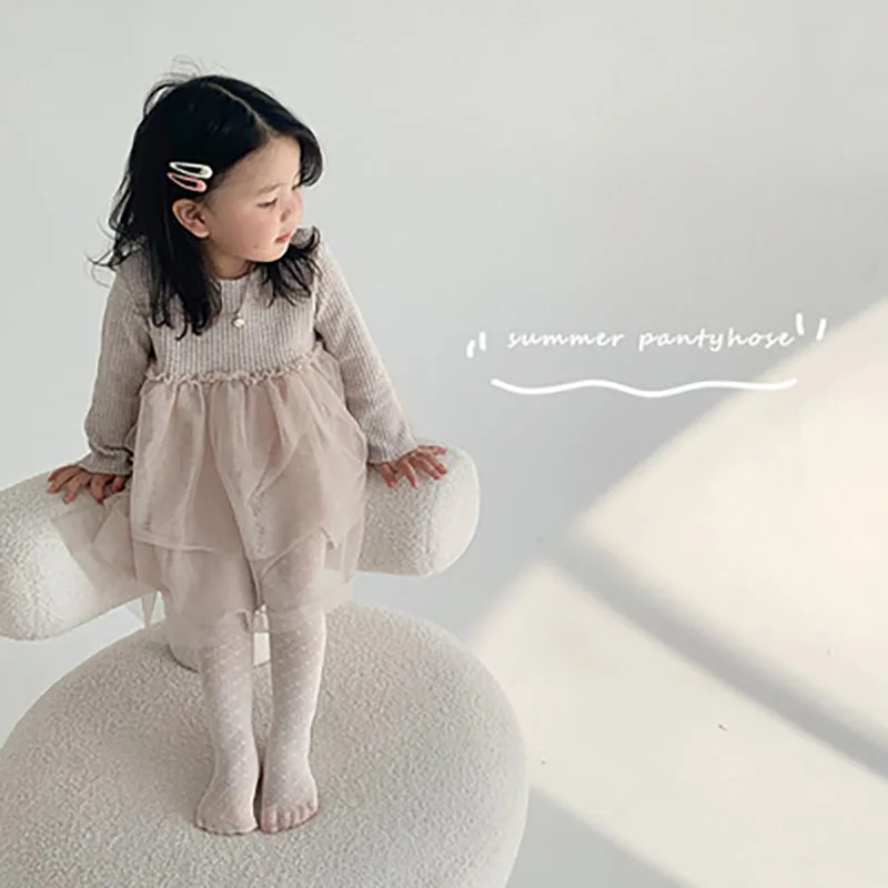 Milangel-pantimedias de punto fino para bebé, ropa de verano, pantimedias de malla, 2022 - imagen 5