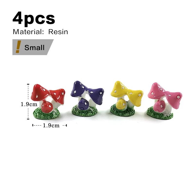 4pcs Small Mushroom