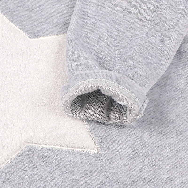 Conjunto de 2 piezas de top y pantalones de terciopelo para bebé, ropa informal para niños y niñas, con cuello redondo y diseño de estrellas, 2 piezas - imagen 4