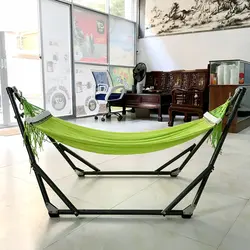 Hamaca infantil plegable con soporte para interiores y exteriores