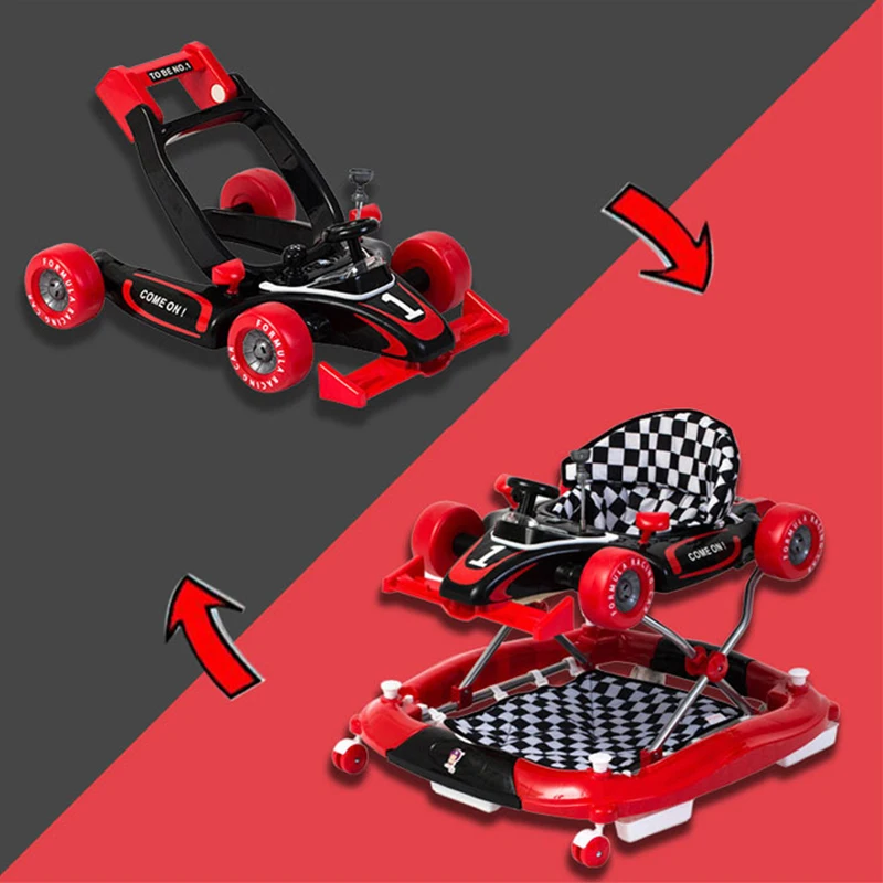 Andador multifuncional para bebé, carrito de empuje para caminar, carrito plegable, asiento de seguridad, equilibrio, Scooter para niños - imagen 5