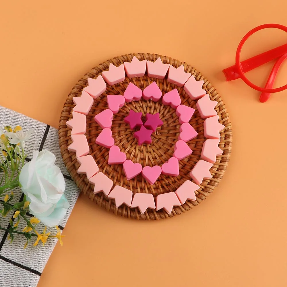 Cuentas corazón silicona - Detalle forma corazón