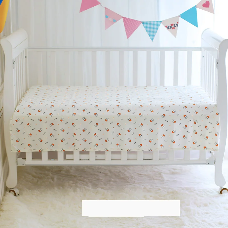 Sábanas de cuna de algodón de 3 tamaños, fundas suaves para cama de bebé, patrón de estampado de dibujos animados, ropa de cama para niños recién nacidos, Mini sábana para cuna - imagen 3