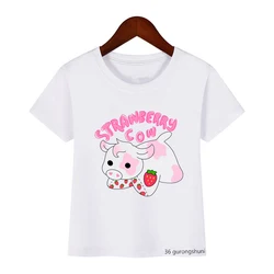Camiseta infantil de algodón con estampado Animal para niños – Manga corta