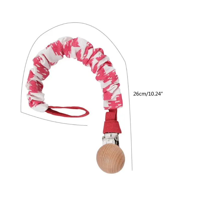 Chupete Algodón Bebé con Clip Madera Haya - imagen 5