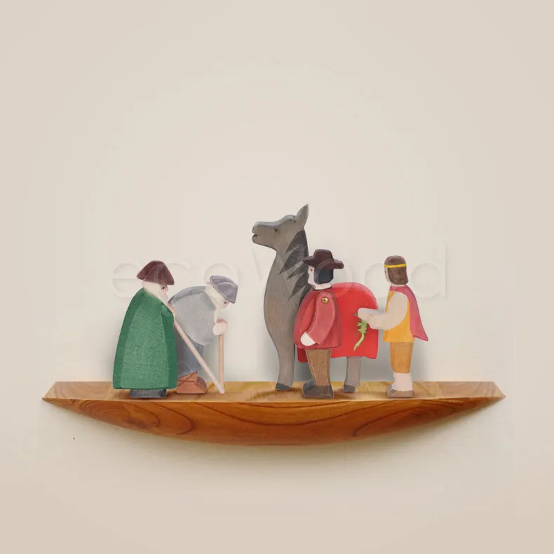 Marionetas de madera personajes de cuento de hadas muñecas de madera princesas y príncipes niños de madera jugando juegos y juguetes familiares - imagen 5