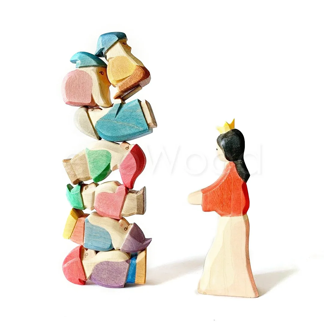 Marionetas de madera personajes de cuento de hadas muñecas de madera princesas y príncipes niños de madera jugando juegos y juguetes familiares - imagen 3