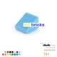100pcs light blue